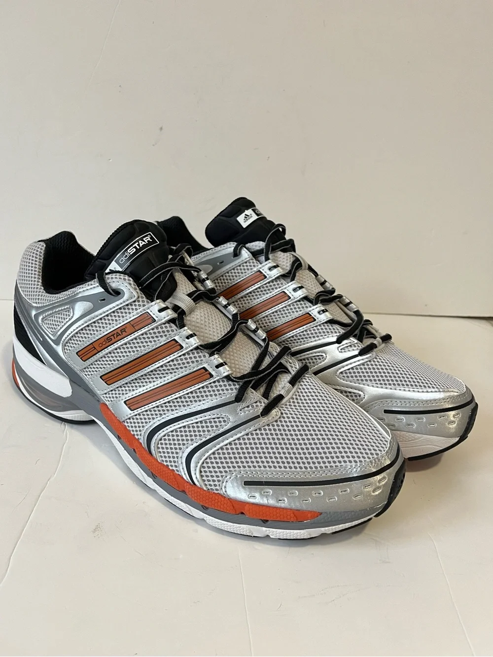 Adidas ADISTAR CONTROL 5 sneakers gray orange silver running shoe men’s size 16